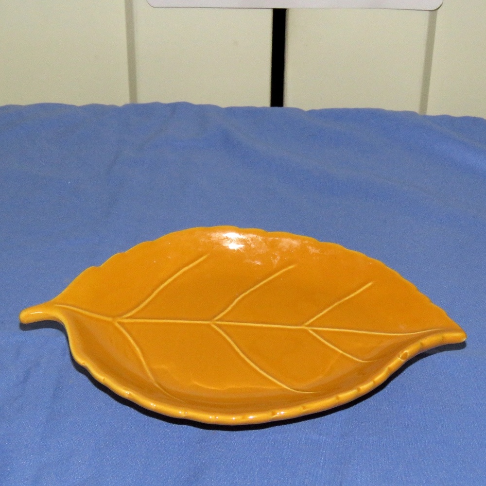 Fall Orange Leaf Relish / Trinket Decorative Dish